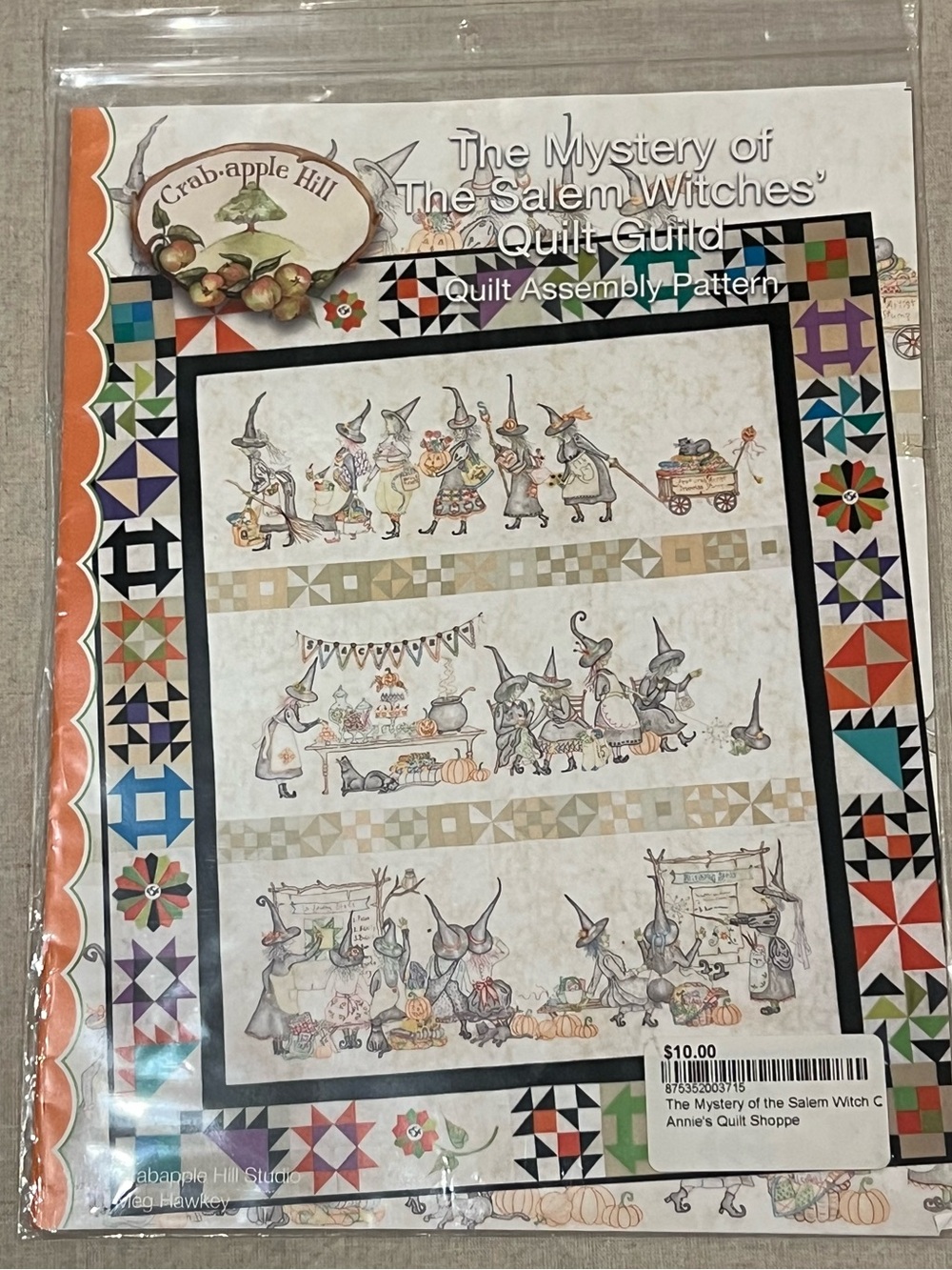 Crab-Apple Hill The Mystery of the Salem Witches Full Set Pattern + Panel 1,2,3,